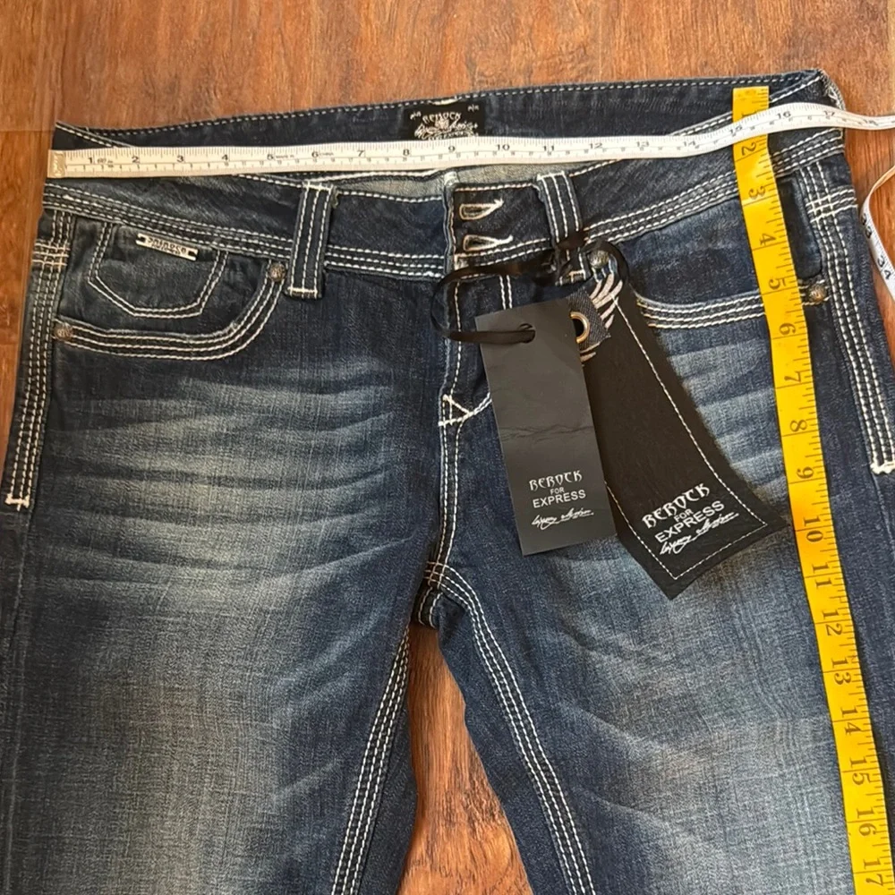 Bebock for Express Flare size US 10, EUR 30, Blue Flare Wide Leg Jeans - Picture 5 of 5